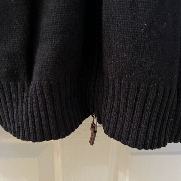 Polo Ralph Lauren Black Lambswool Cardigan Sweater Big Pony Men's Size Large - Picture 13 of 16